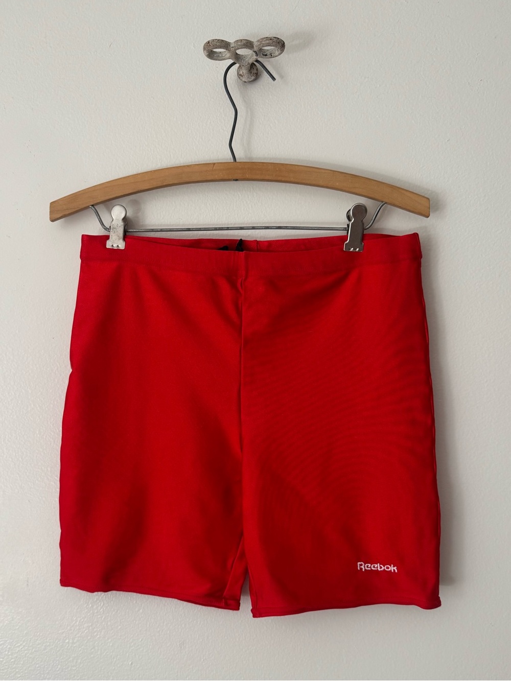 Vintage Made in USA Red Reebok Bike Shorts.
